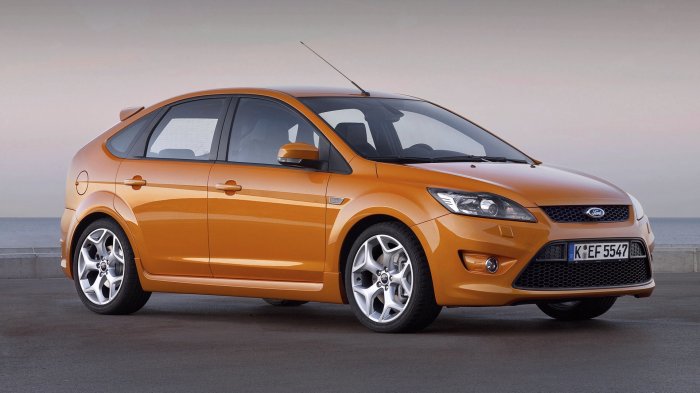The contemporary light brown Ford Focus