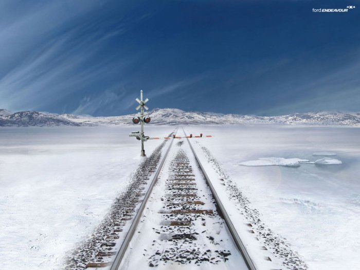Winter rails in the field