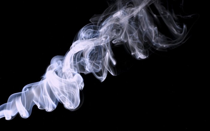 Smoke from a cigarette