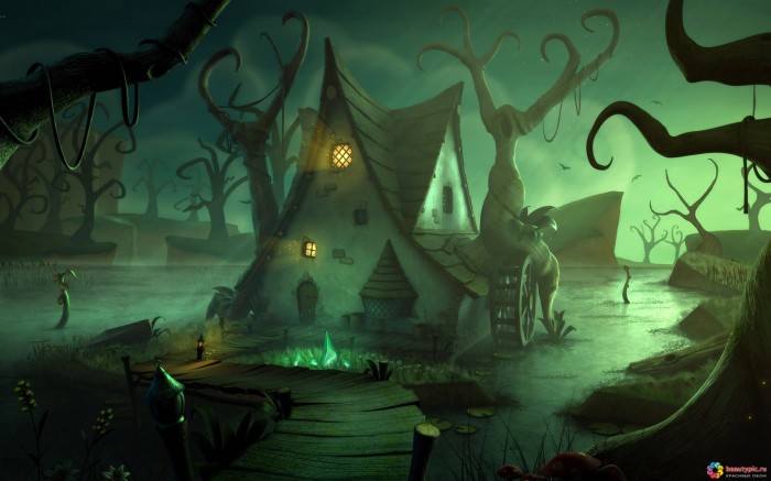 Fairy-tale house on the swamp
