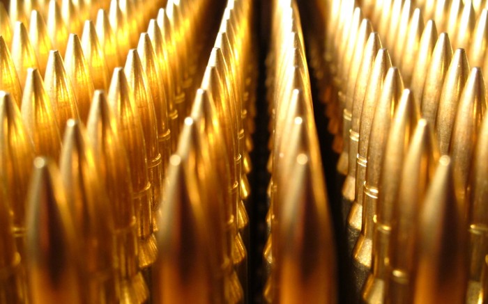 Rows of cartridges that carry immediate death