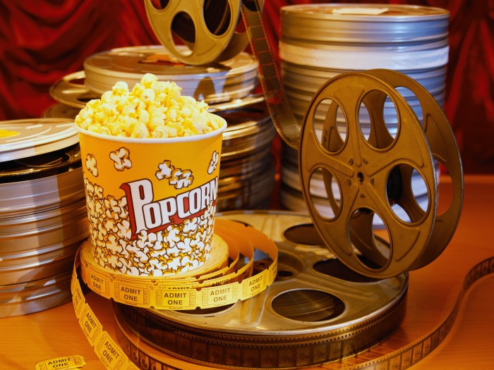 Interesting cinema with popcorn
