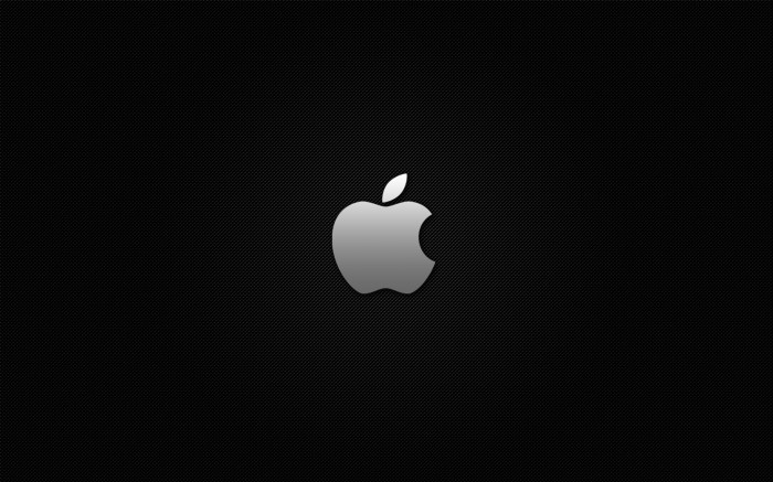 Black and white Apple logo