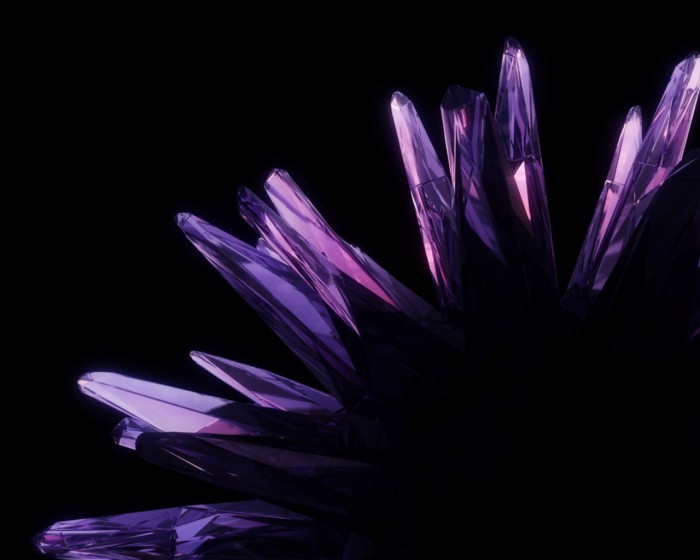 Красивые фиолетовые кристаллы