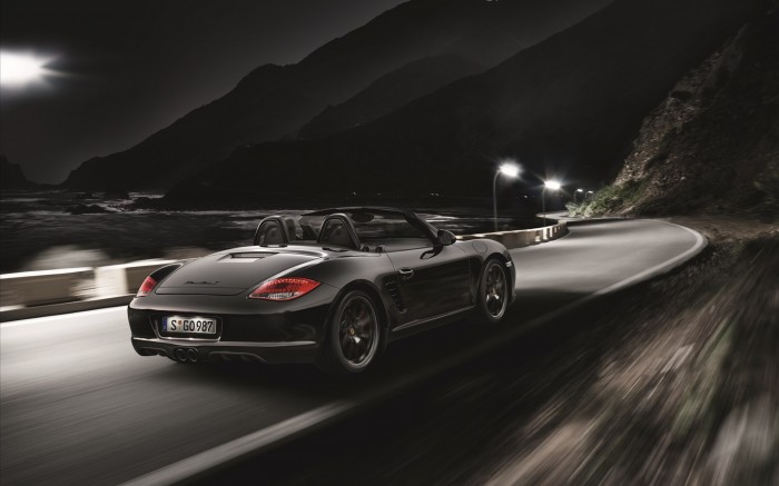 High-speed car in the night