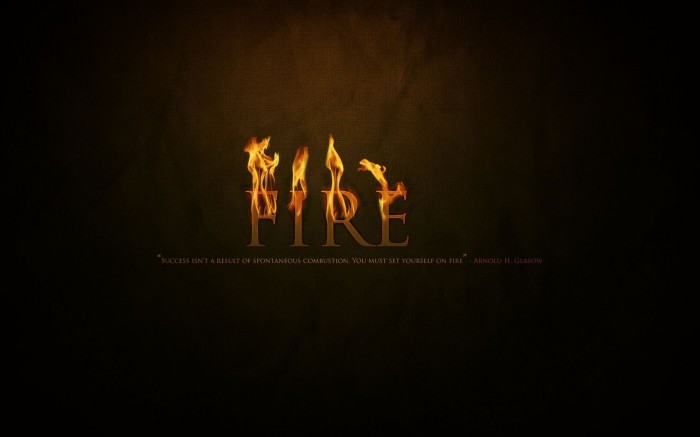 Stylized inscription “fire”
