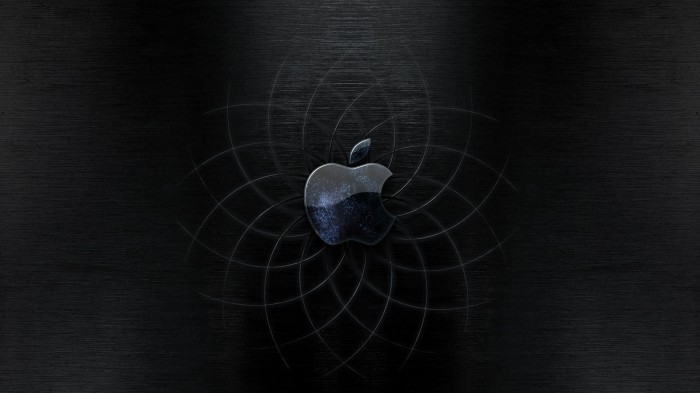 The Apple logo background
