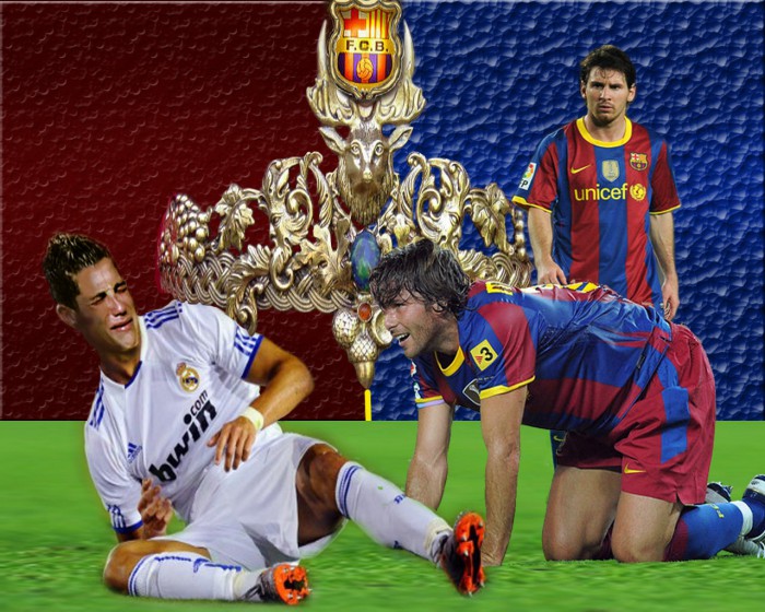 FC Barcelona and Messy collage