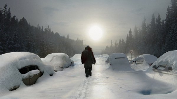 Дорога замерзла - приходится идти пешком