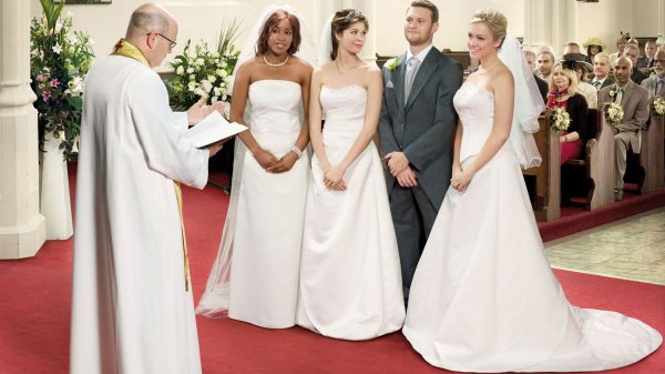 The polygamist decided to marry at once with three brides