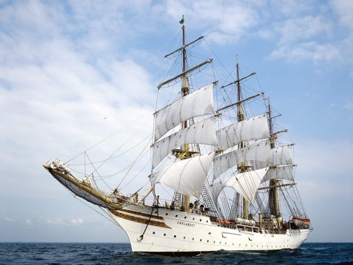 Slavutich under the sail