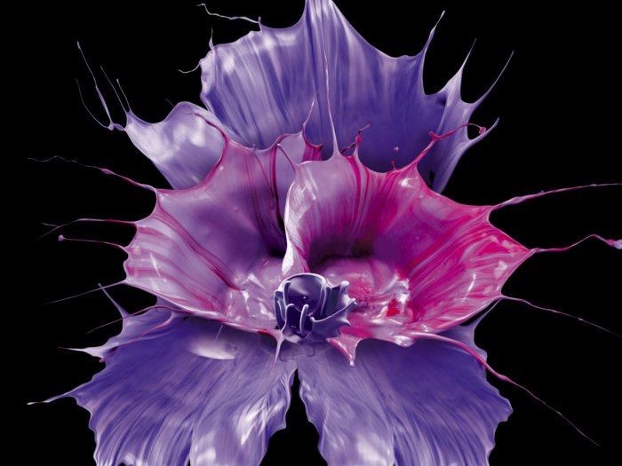 A splash of purple paint
