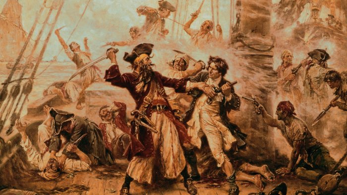 На абордаж! Рисованная иллюстрация к книге на тему пиратов.