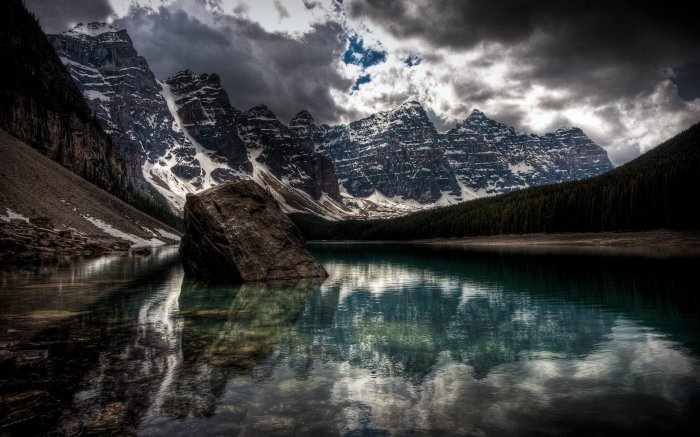 Beautiful reflection of mountains