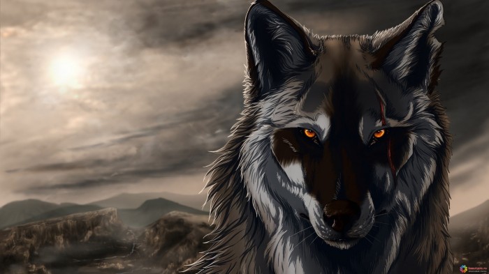 Нарисованный волк