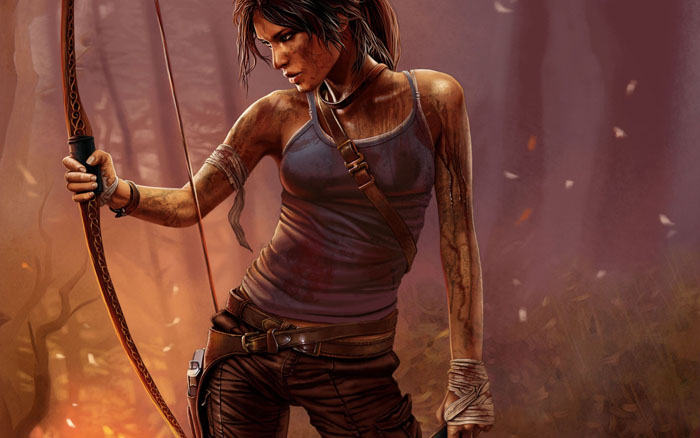 A frame from the game “Tomb Raider”