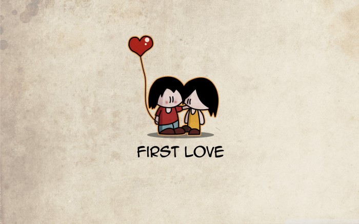 Первая любовь - символический рисунок