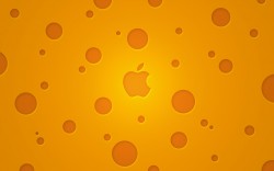 Apple — оранжевый фон