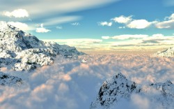 Mountains above the clouds