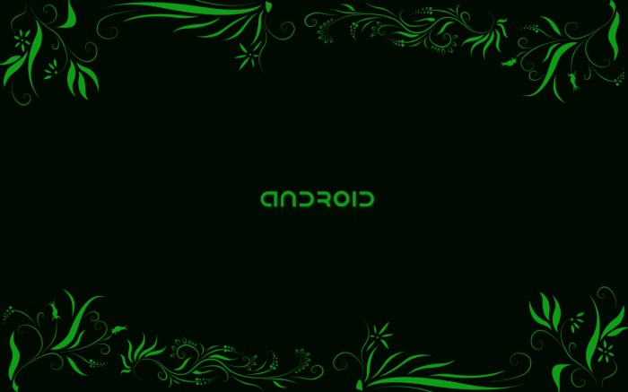 The beautiful backround with Android theme