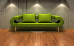 Green sofa