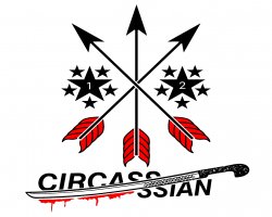 Three arrows 12 stars Circassian logo